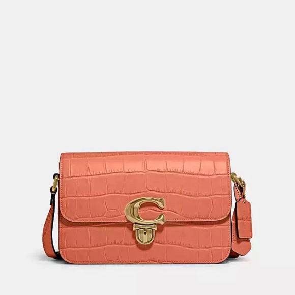 New Croc Effect Coach Studio Shoulder Bag - Picture 9 of 12